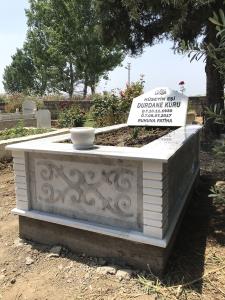 Marmara mermeri cnc işlemeli kabartma mezar 28