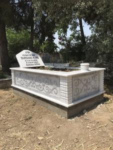 Marmara mermeri cnc işlemeli kabartma mezar 29
