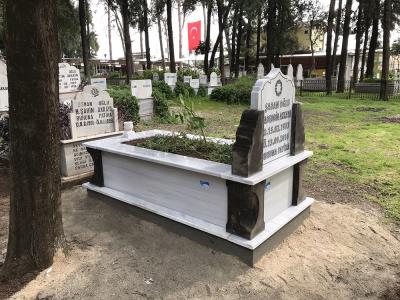 Marmara mermeri düz mezar 14